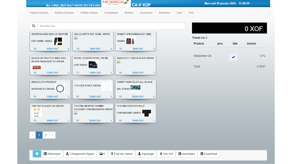 Caisse tablette