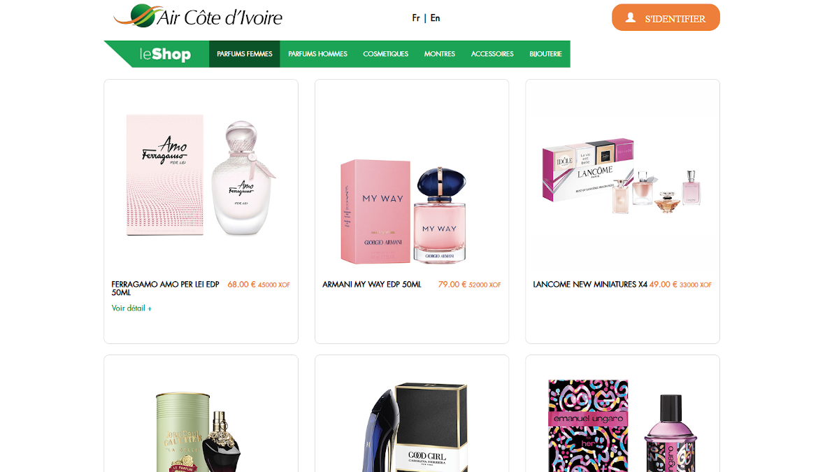 Site de pre-order Air Côte d'Ivoire